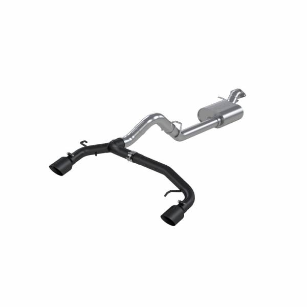 MBRP - 21-Up Ford Bronco 2.3L/2.7L EcoBoost 2/4-Door Black-Coated Aluminized Steel 3 Inch Cat-Back Dual Split Rear MBRP