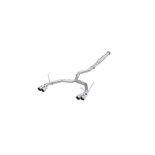 MBRP - 22-Up Subaru WRX 2.4L T304 Stainless Steel 3 Inch Cat-Back Dual Split Rear Quad Tips Race Profile MBRP