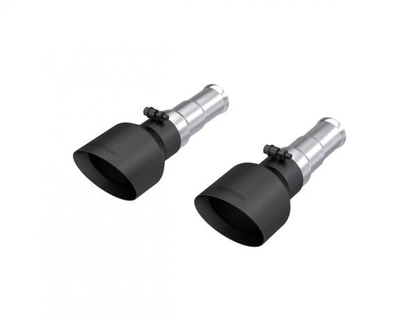 MBRP - 2019-Up Ram 1500 5.7L Hemi Black Exhaust Tips, Armor BLK 5 Inch OD Dual Wall Angle Cut, Sold In Pairs MBRP