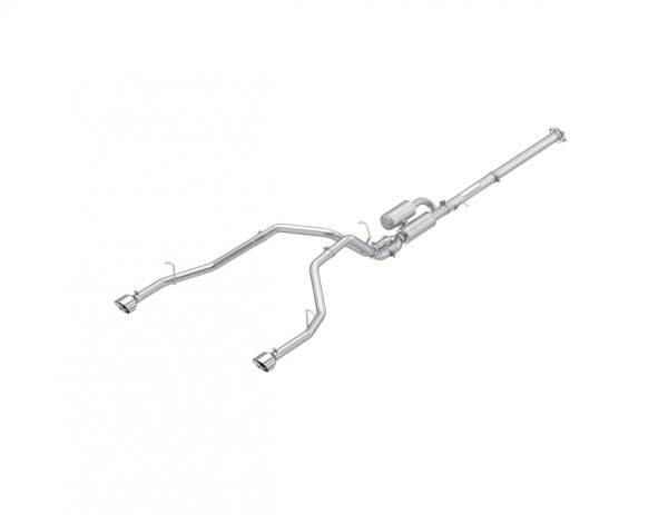 MBRP - 2025 Ram 1500 3.0L SST SO Armor Lite 3 inch Cat-back 2.5 Inch Dual Split Rear Exhaust with Polished Tips MBRP