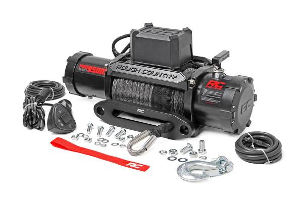 Rough Country - 9500 LB Electric Winch Synthetic Rope Pro Series Rough Country