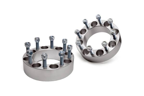 Rough Country - 2 Inch Wheel Spacers Pair Aluminum 12-14 Ram 2500/3500 Silverado/Sierra 2500 HD/3500 HD Rough Country