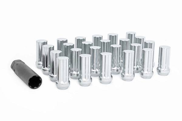 Rough Country - M14x2.0 Wheel Installation Kit w/Lug Nuts and Socket Key Chrome 24-Count Rough Country