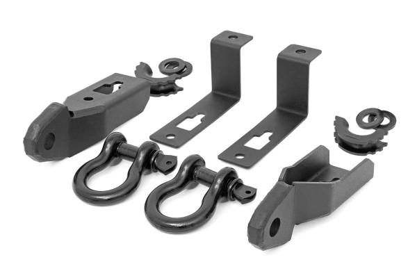 Rough Country - Ford Tow Hook to Shackle Conversion Kit Mounts & Standard D-Rings 19-20 Ranger Rough Country