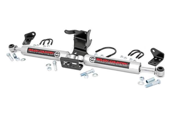 Rough Country - Jeep N3 Dual Steering Stabilizer 18-Up Wrangler JL Gladiator JT Rough Country