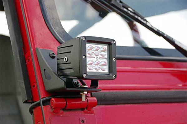 Rough Country - Jeep Lower Windshield Light Mounts 87-95 YJ Wrangler Rough Country