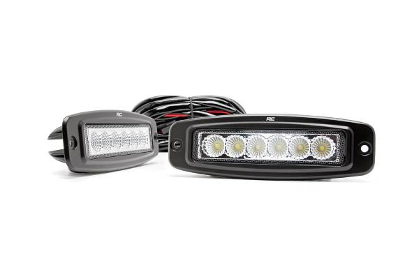 Rough Country - 6 Inch Flush Mount LED Light Bars Pair Rough Country