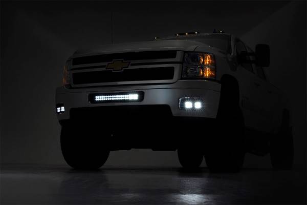 Rough Country - Chevrolet LED Fog Light Kit Black Series 11-14 Silverado HD Rough Country