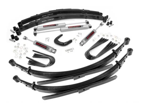 Rough Country - 4 Inch Suspension Lift System 88-91 3/4-Ton Suburban 4WD 56 Inch Rear Springs Rough Country