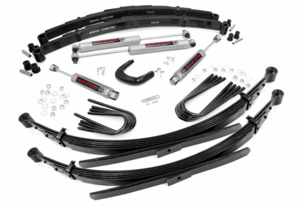 Rough Country - 4 Inch Suspension Lift System 88-91 3/4-Ton Suburban 4WD 52 Inch Rear Springs Rough Country