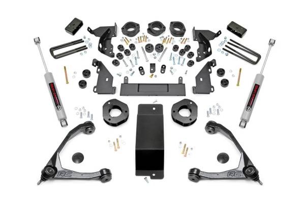 Rough Country - 4.75 Inch GM Combo Lift Kit w/Forged Upper Control Arms 14-16 Silverado/Sierra 1500 4WD Cast Steel Rough Country