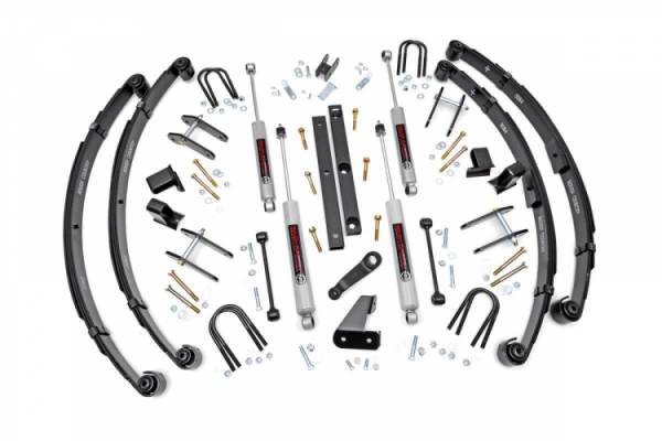 Rough Country - 4.5 Inch Jeep Suspension Lift Kit Power Steering 87-95 4WD Jeep Wrangler YJ Rough Country