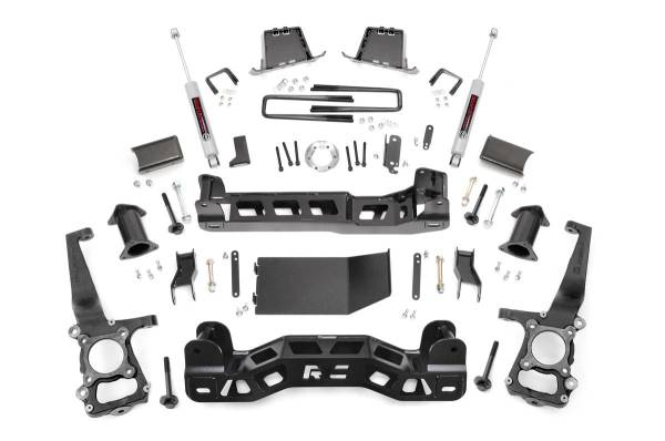 Rough Country - 4 Inch Suspension Lift Kit Strut Spacers N3 Shocks 11-14 F-150 4WD Rough Country