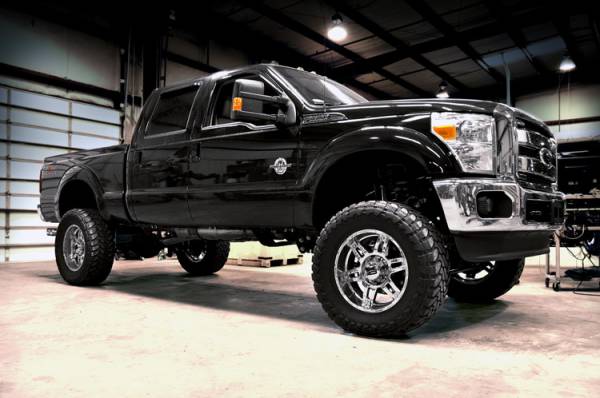 Rough Country - 6 Inch Ford 4-Link Suspension Lift Kit N3 Shocks Rear Overload Springs 15-16 F-250 4WD Diesel Rough Country