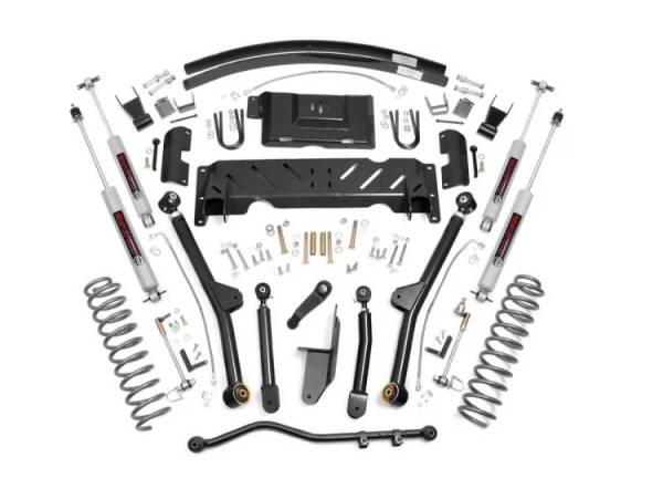 Rough Country - 4.5 Inch Jeep Long Arm Suspension Lift Kit 84-01 XJ Cherokee-2.5L/4.0L/NP231 Rough Country