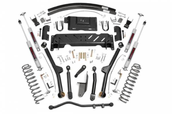 Rough Country - 4.5 Inch Jeep Long Arm Suspension Lift System 84-01 XJ Cherokee-2.5L/4.0L/NP242 Rough Country