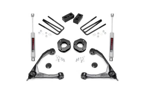 Rough Country - 3.5 Inch Suspension Lift Kit 07-16 Silverado/Sierra 1500 2WD Rough Country