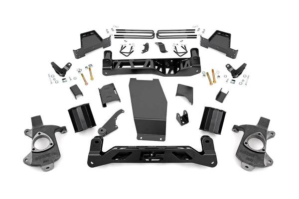 Rough Country - 6 Inch GMC Suspension Lift Kit 14-18 Sierra 1500 Denal 4WD w/MagneRide Aluminum & Stamped Steel Rough Country