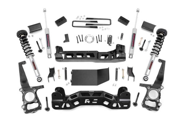 Rough Country - 4 Inch Suspension Lift Kit Lifted N3 Struts 11-13 F-150 4WD Rough Country