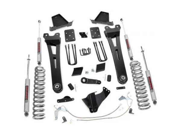 Rough Country - 6 Inch Ford Radius Arm Suspension Lift Kit 15-16 F-250 No Overloads Rough Country