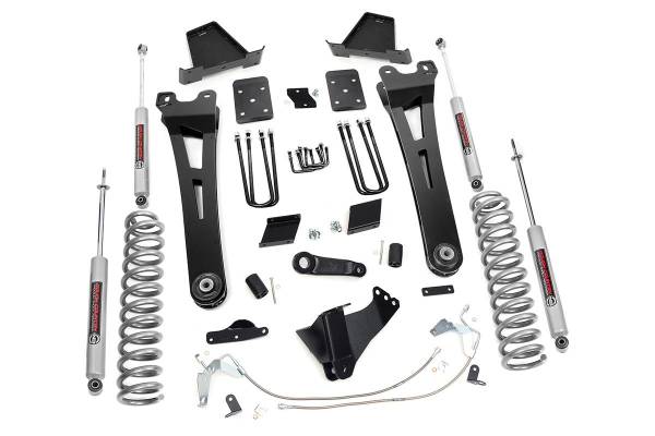 Rough Country - 6 Inch Ford Radius Arm Suspension Lift Kit 11-14 F-250 No Overloads Rough Country