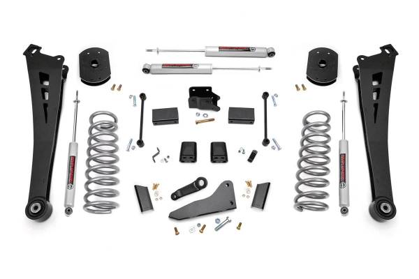 Rough Country - 4.5 Inch Suspension Lift Kit Coil Springs Radius Arms 14-18 RAM Powerwagon 2500 4WD Gas Rough Country