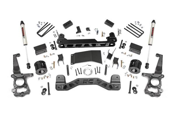 Rough Country - 4 Inch Suspension Lift Kit w/V2 Shocks 15-20 F-150 4WD Rough Country