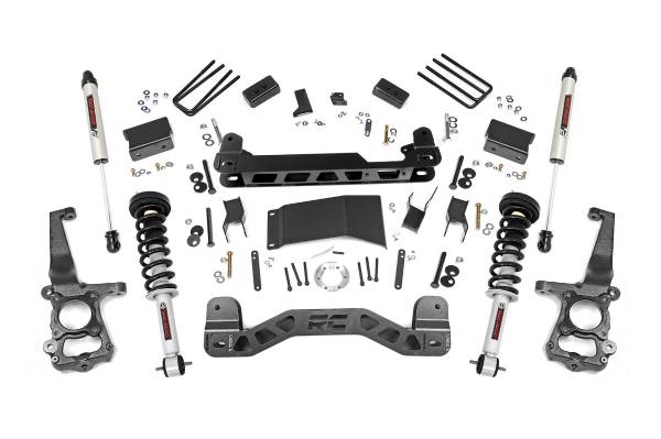 Rough Country - 4 Inch Suspension Lift Kit Lifted Struts 7 V2 15-20 F-150 4WD Rough Country