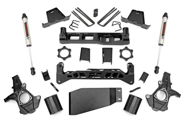 Rough Country - 7.5 Inch Suspension Lift Kit Strut Spacer w/V2 Shocks 07-13 Silverado/Sierra 1500 Rough Country