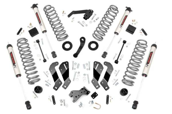 Rough Country - 3.5 Inch Jeep Suspension Lift Kit w/V2 Shocks Control Arm Drop 07-18 Wrangler JK Rough Country