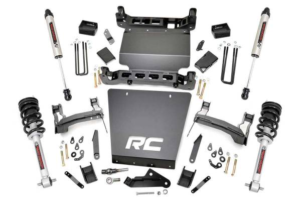 Rough Country - 7 Inch Suspension Lift Bracket Kit w/Struts & V2 Shocks 14-18 Silverado/Sierra 1500 4WD Rough Country