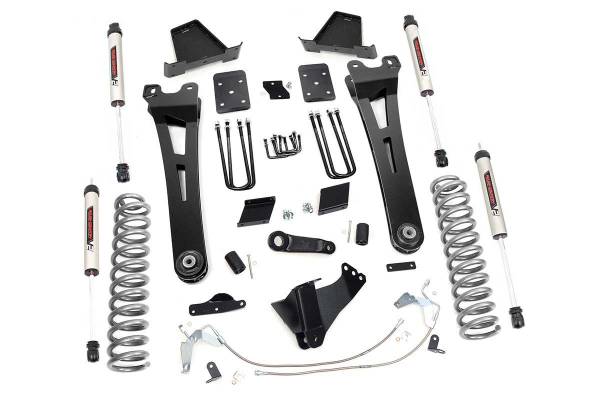 Rough Country - 6 Inch Ford Radius Arm Suspension Lift Kit No Overload Springs w/V2 Shocks 11-14 F-250 Rough Country