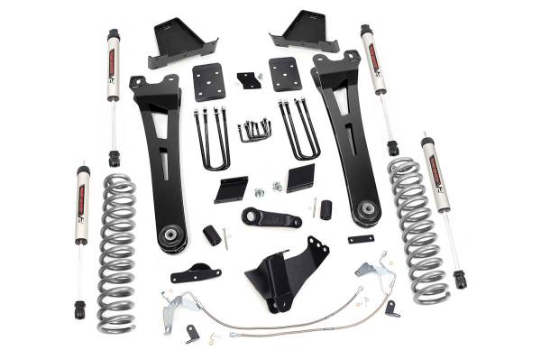 Rough Country - 6 Inch Ford Radius Arm Suspension Lift Kit No Overload Springs w/V2 Shocks 15-16 F-250 Rough Country