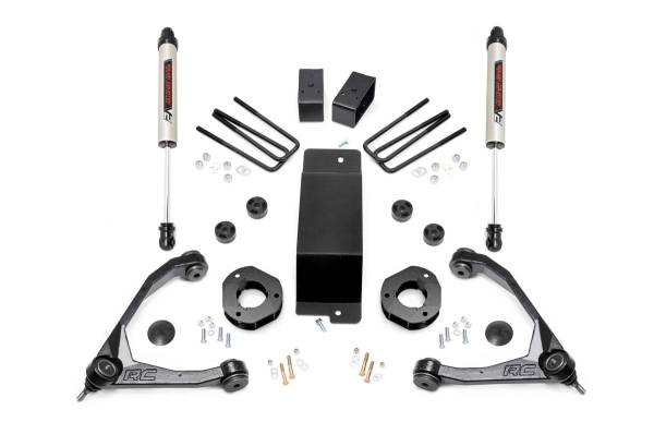 Rough Country - 3.5 Inch Suspension Lift Kit w/Forged Upper Control Arms & V2 Shocks 07-16 Silverado/Sierra 1500 4WD Rough Country