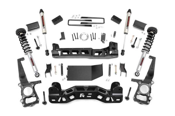 Rough Country - 4 Inch Suspension Lift Kit Lifted N3 Struts V2 Monotube Shocks 09-10 F-150 4WD Rough Country