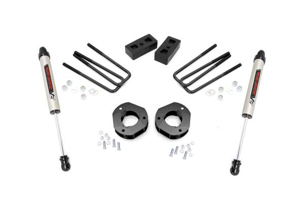 Rough Country - 3.5 Inch Suspension Lift Kit w/V2 Shocks 07-13 Silverado/Sierra 1500 2WD Rough Country