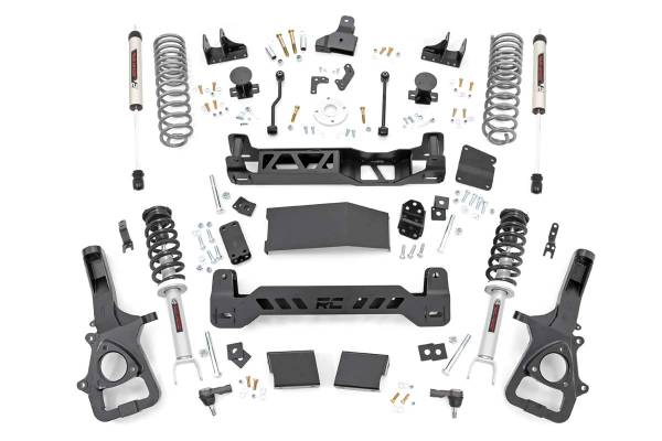 Rough Country - 6 Inch RAM Suspension Lift Kit w/Loaded Struts and V2 Shocks 19-23 RAM 1500 4WD 22XL Factory Wheel Models Rough Country