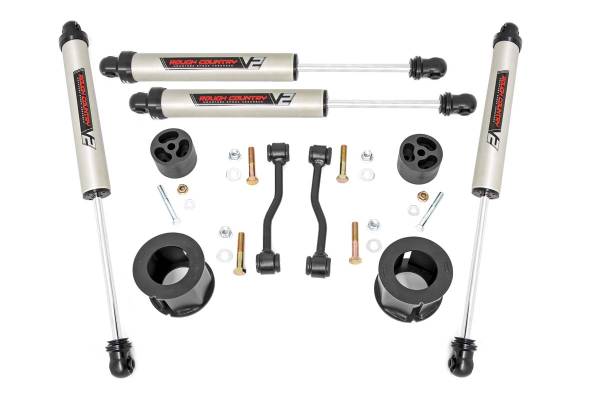 Rough Country - 2.5 Inch Jeep Suspension Lift Kit w/V2 Shocks 20-Up Gladiator Rough Country