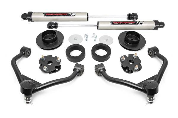 Rough Country - 3 Inch Dodge Bolt-On Lift Kit w/Rear V2 Shocks 12-23 RAM 1500 4WD Rough Country