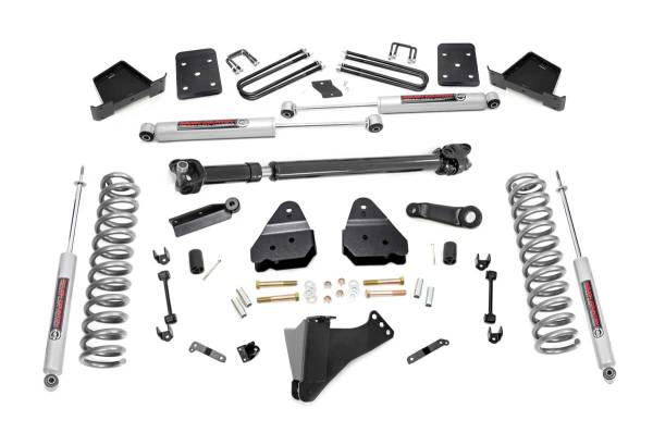 Rough Country - 4.5 Inch Suspension Lift Kit w/Front Drive Shaft 17-19 F-250/350 4WD 4 Inch Axle Diesel Rough Country