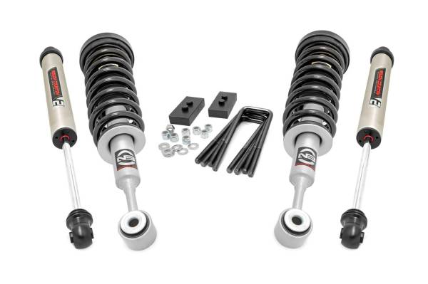 Rough Country - 2 Inch Ford Strut Leveling Kit w/V2 Shocks 04-08 F-150 Rough Country