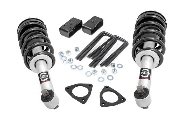 Rough Country - 2.5 Inch Leveling Lift Kit w/N3 Loaded Struts 07-16 Silverado/Sierra 1500 Cast Steel & Cast Aluminum Rough Country