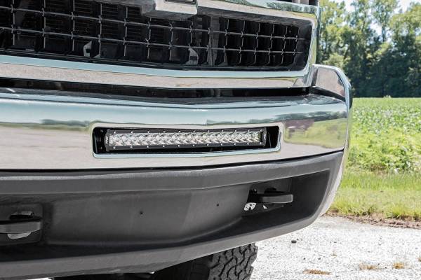 Rough Country - Chevrolet 20 Inch Single Row LED Bumper Mount 07-13 Silverado 1500 Rough Country