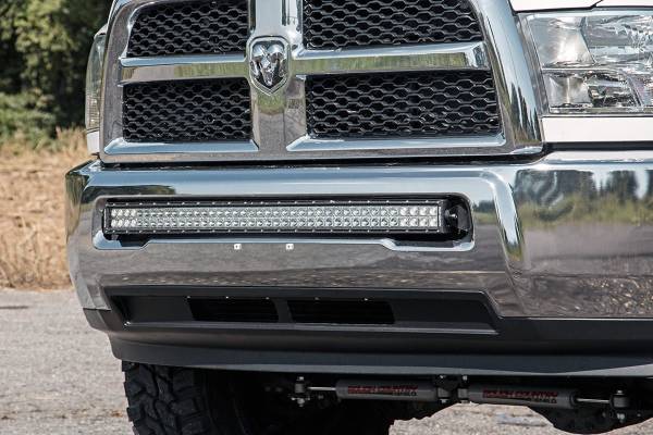 Rough Country - Dodge 40 Inch Curved LED Light Bar Hidden Bumper Mounts 10-18 RAM 2500/3500 Rough Country