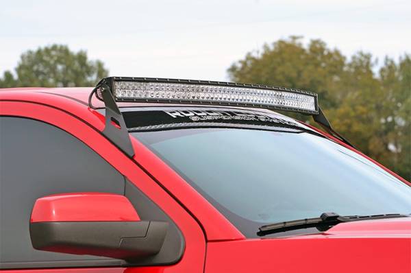 Rough Country - 54 Inch Curved LED Light Bar Upper Windshield Mounts 15-20 SUVs Rough Country