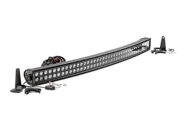 Rough Country - 40 Inch Curved CREE LED Light Bar Dual Row Black Series Rough Country