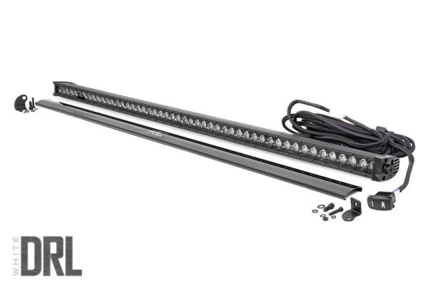 Rough Country - 50 Inch Straight CREE LED Light Bar Single Row Black Series w/Cool White DRL Rough Country