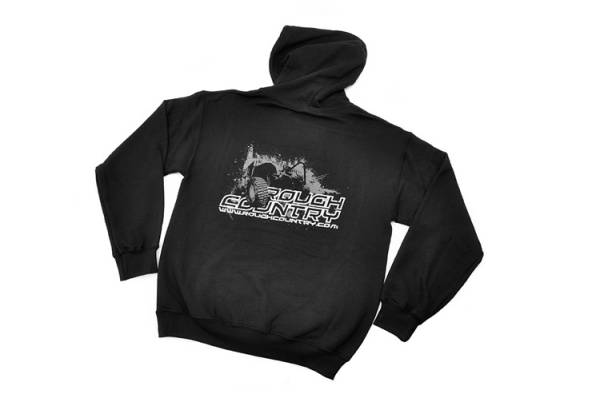 Rough Country - Rough Country Hoodie 100 Percent Preshrunk Cotton Front Rough Country logo Back Jeep design Size Large Color Black