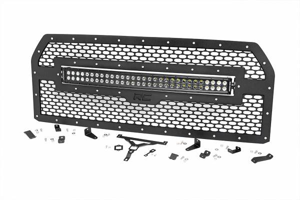 Rough Country - Ford Mesh Grille w/30 Inch Dual Row Black Series LED 15-17 F-150 Rough Country