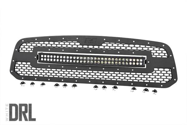 Rough Country - Dodge Mesh Grille 30 Inch Dual Row Black Series LED w/Cool White DRL 13-18 RAM 1500 Rough Country